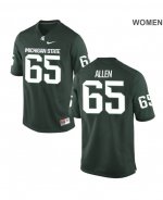Women's Michigan State Spartans NCAA #65 Brian Allen Green Authentic Nike Stitched College Football Jersey YP32O32CD
